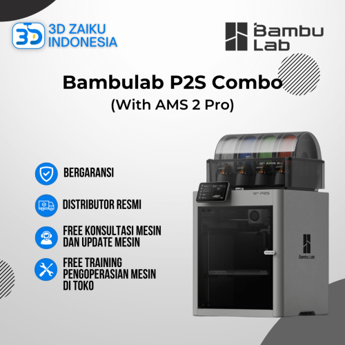 Bambulab P2S Combo AMS 2 PRO Dynasense Extruder CoreXY Full 3D Printer High Speed with Active Airflow - P2S tanpa AMS Bambulab P2S Combo AMS 2 PRO Dynasense Extruder CoreXY Full 3D Printer High Speed with Active Airflow - P2S tanpa AMS
